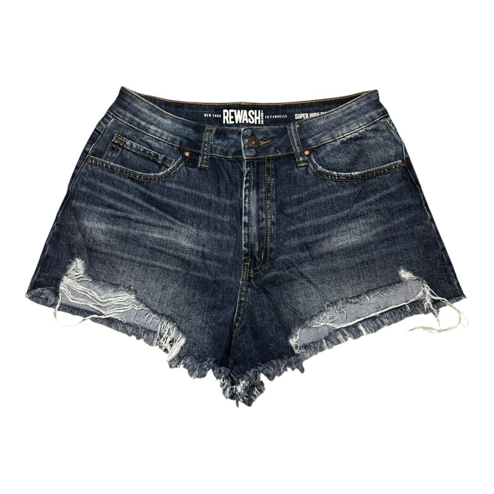 REWASH Blue Vintage Reunion Super High Rise Denim Shorts 9/29 NWT